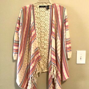 Crystal Kobe Cardigan Sweater Striped SZ S